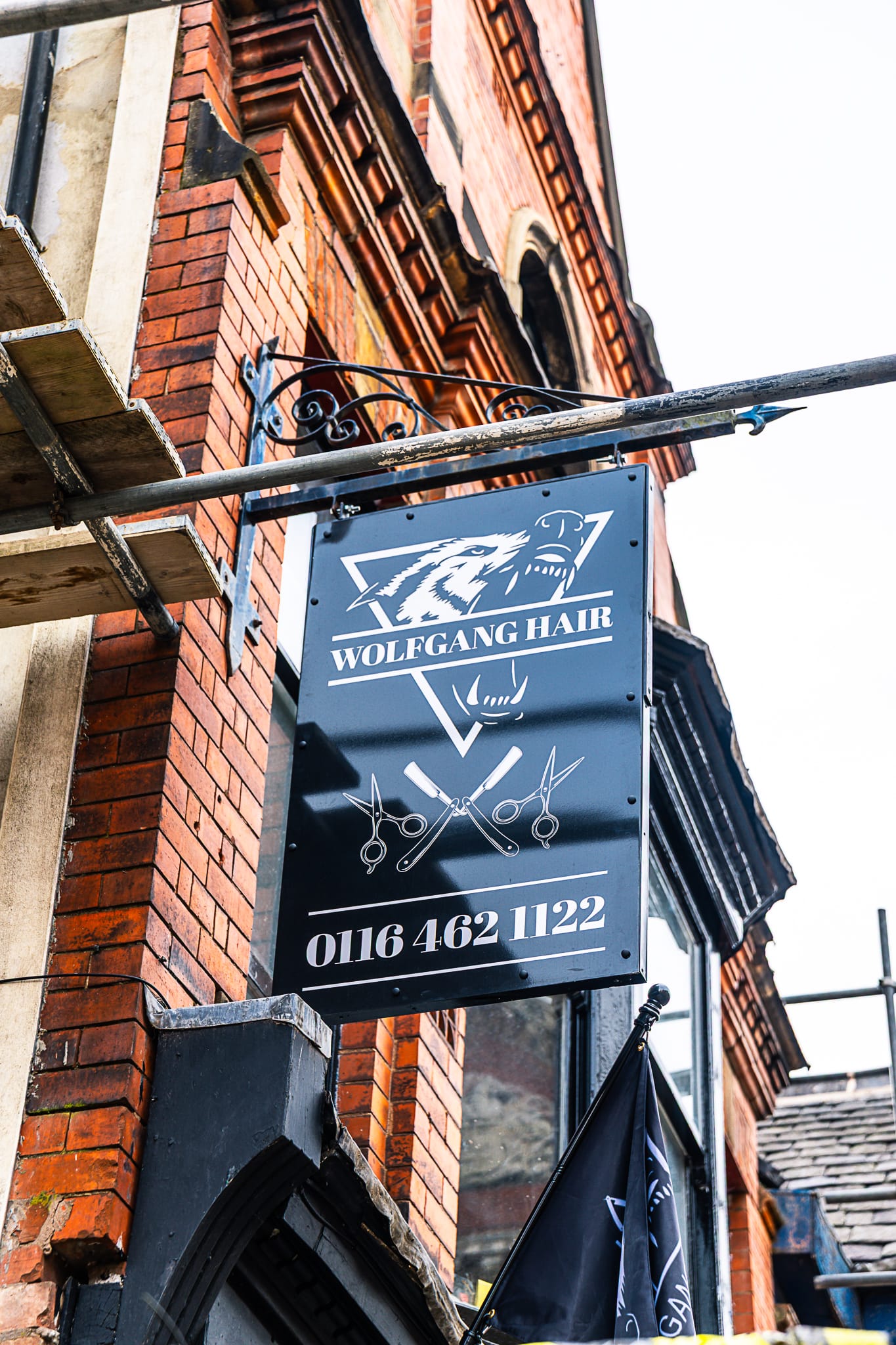 Wolfgang Hair sign on Pocklingtons Walk, Leicester