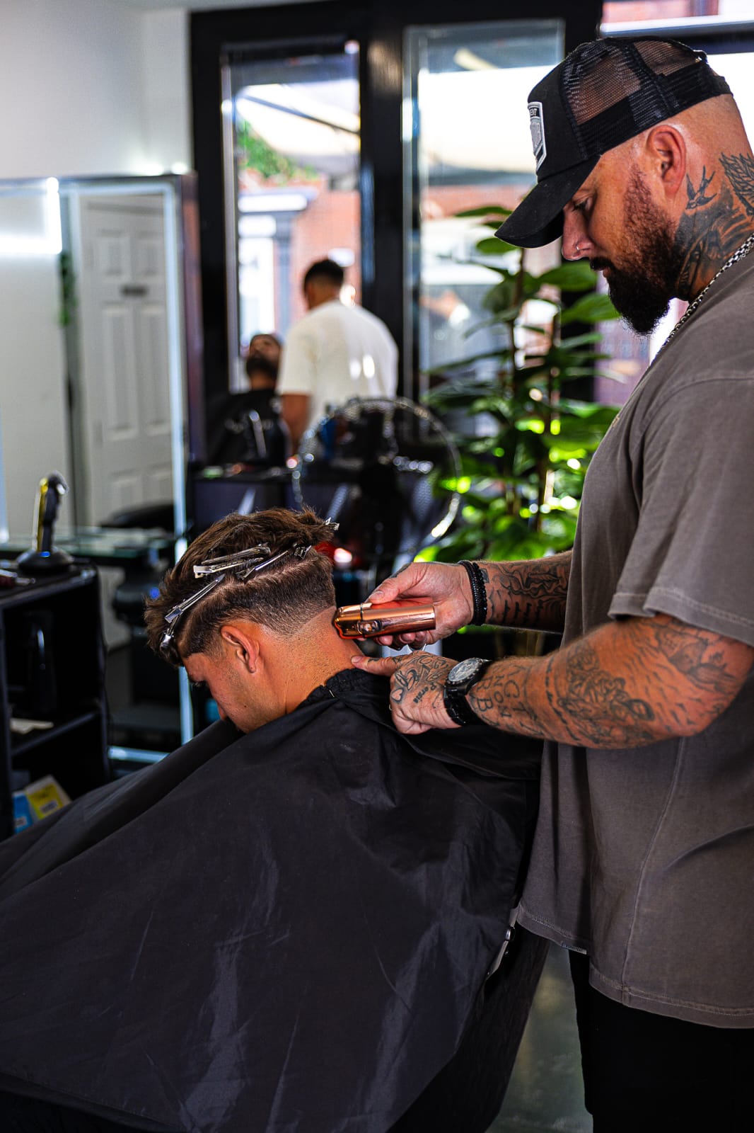 Close clipper fade at Wolfgang Hair barbershop